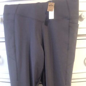 NTW Victoria Secret's PINK Large Grey Logo Leggings with Pockets